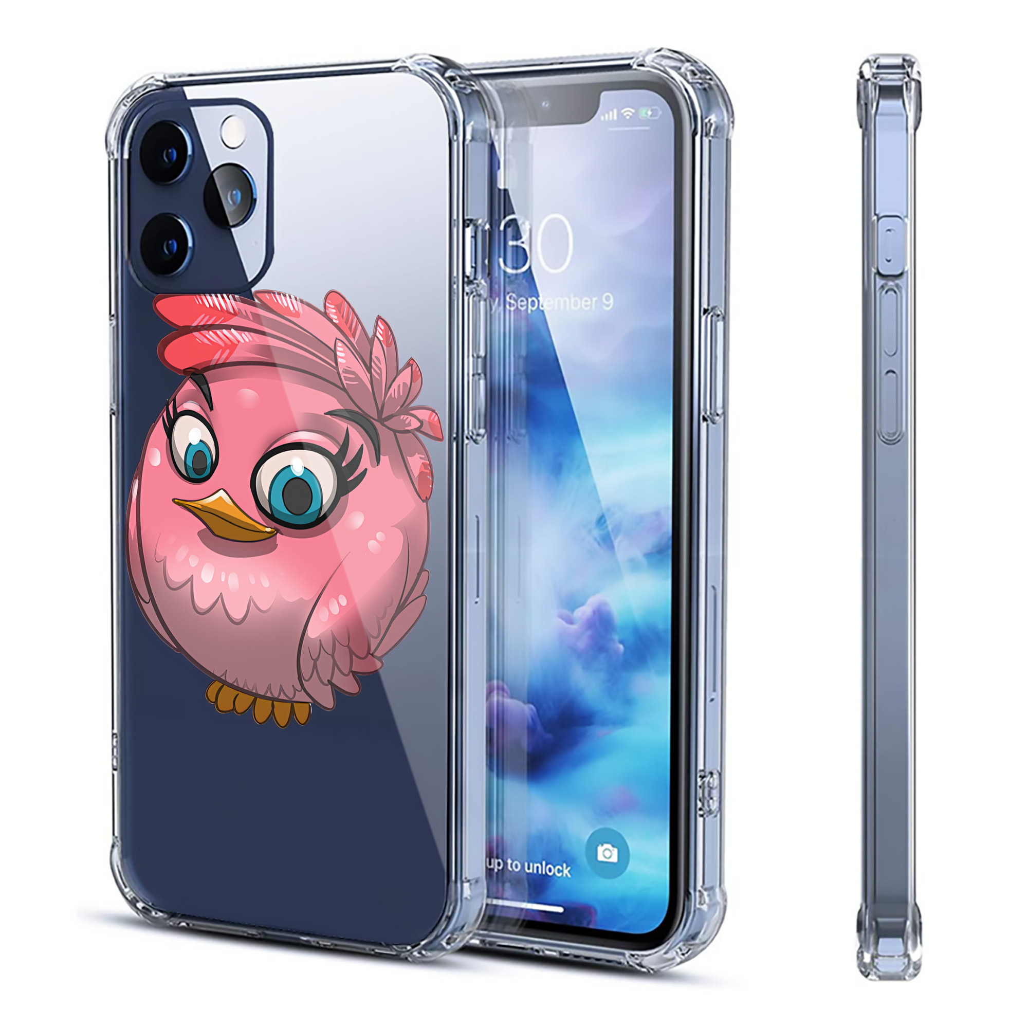 （画像用） Angry Birds アングリーバード 【iPhone 12シリーズ対応】透明スマホケース（クリアソフトケース）